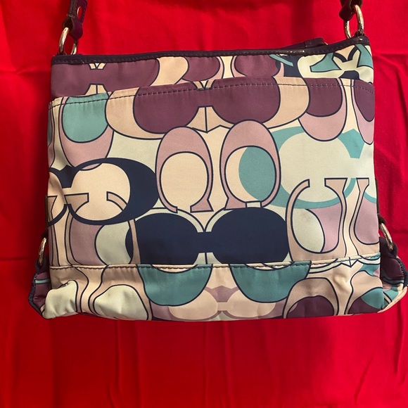 Nice coach multi color blues and purple. - Picture 2 of 8